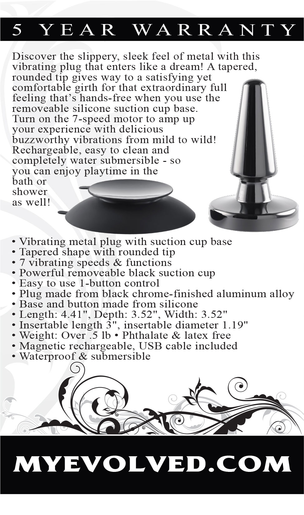 beginner metal plug black chrome