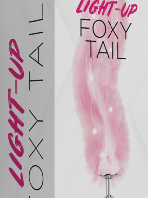 foxy tail light up faux fur butt plug pink plug pink