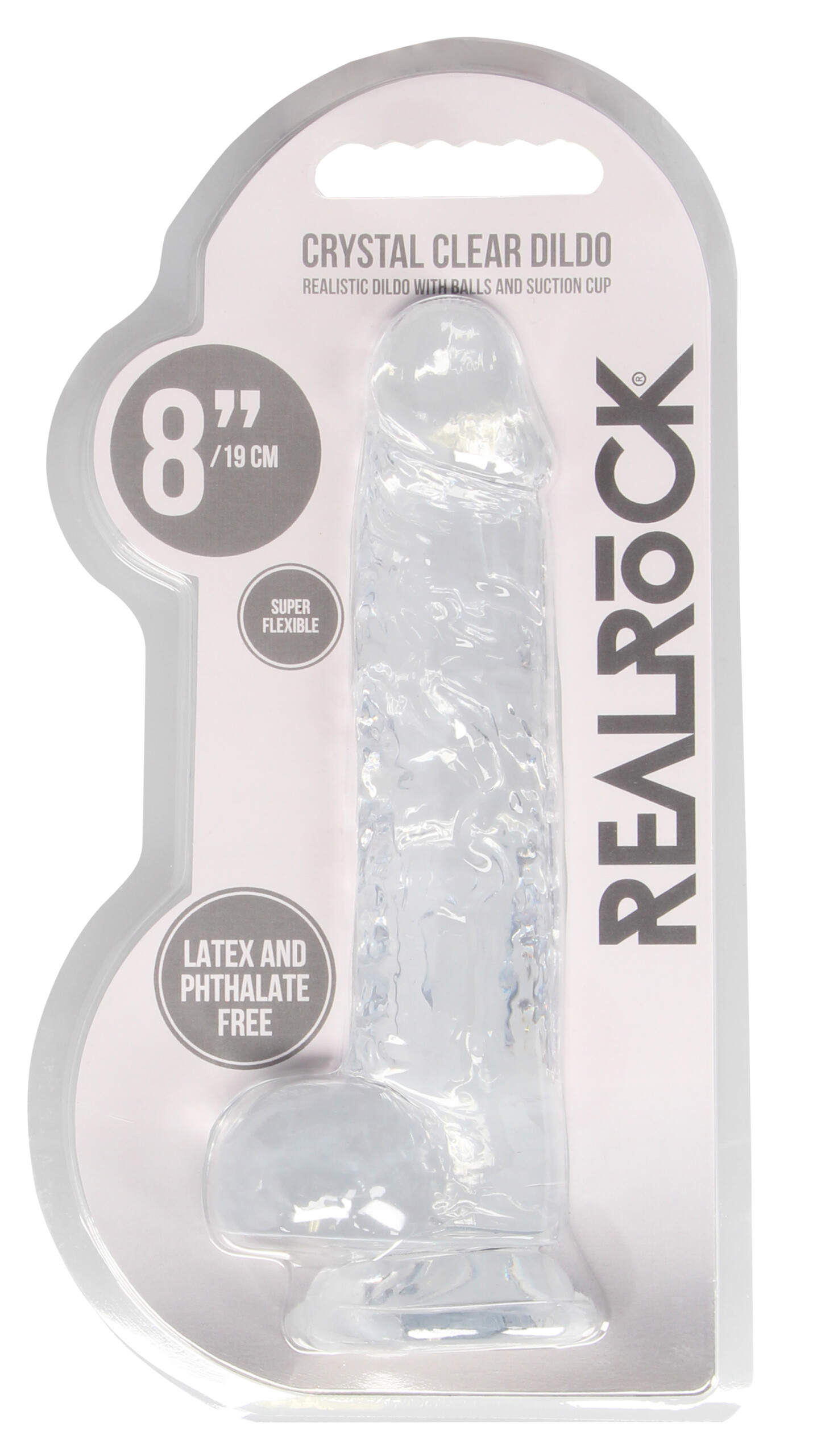 8 inch realistic dildo with balls translucent 8 inch realistic dildo with balls translucent