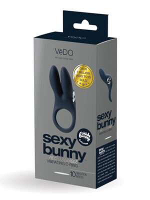 sexy bunny rechargeable ring black pearl