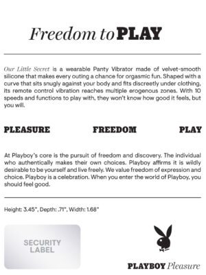 playboy pleasure our little secret vibrator dark purple