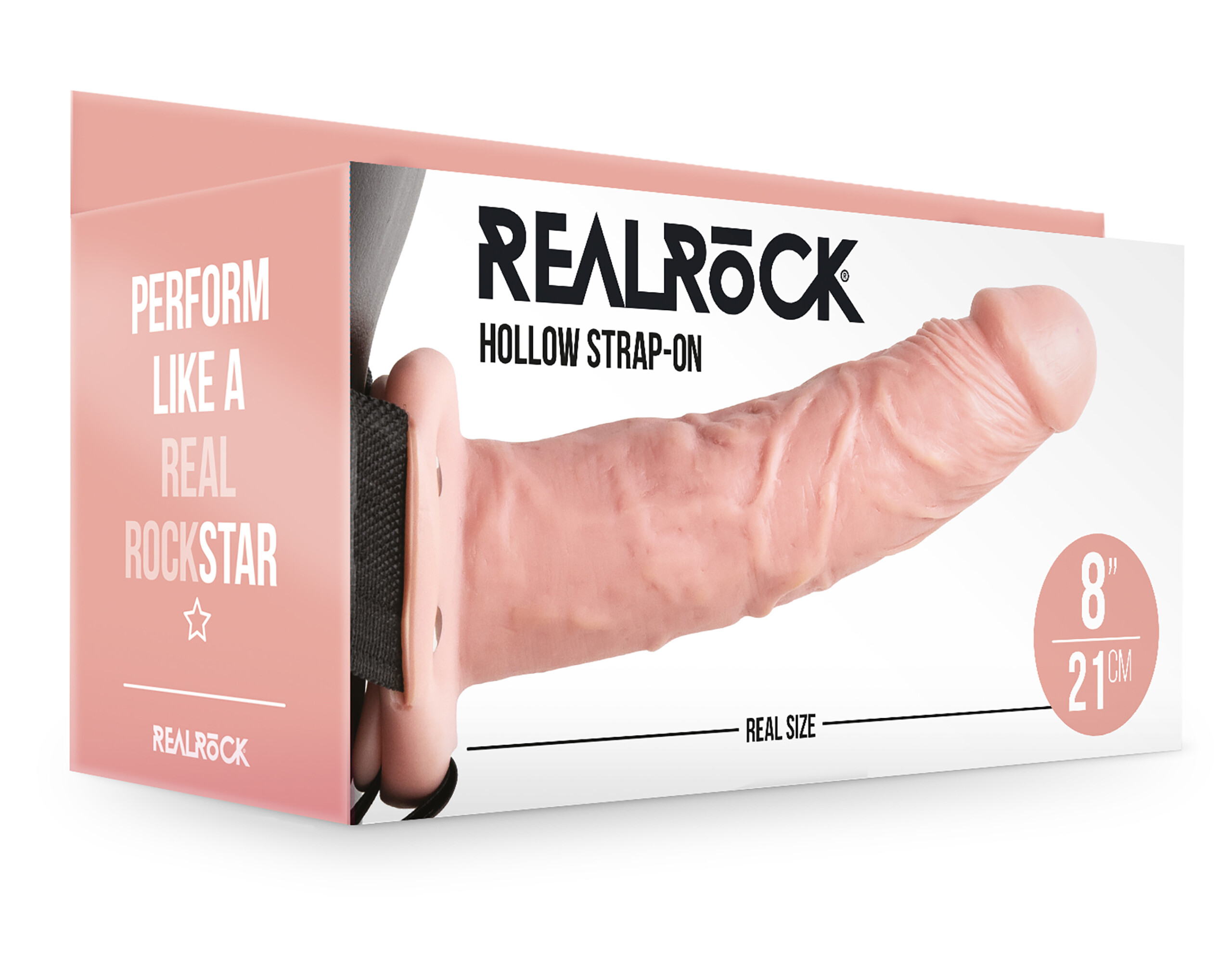 hollow strap on without balls 8 inch flesh hollow strap on without balls 8 inch flesh