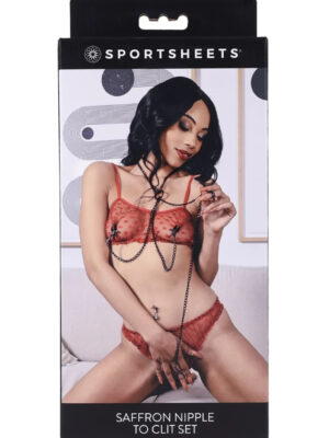 saffron nipple to clit set black