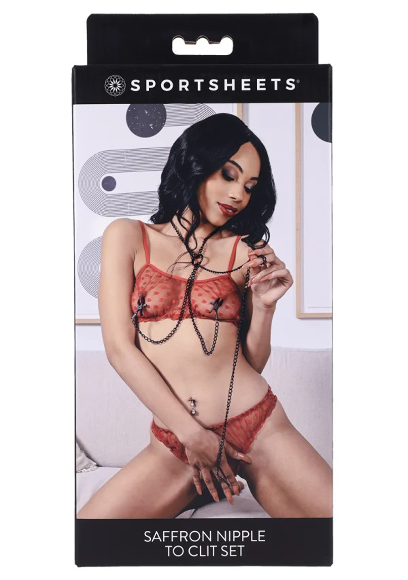 saffron nipple to clit set black