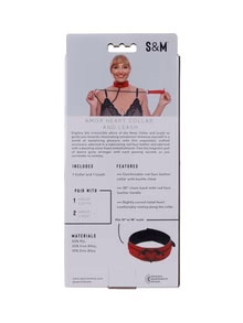 amor collar and leash red