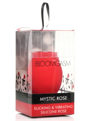 mystic rose sucking and vibrating silicone rose red