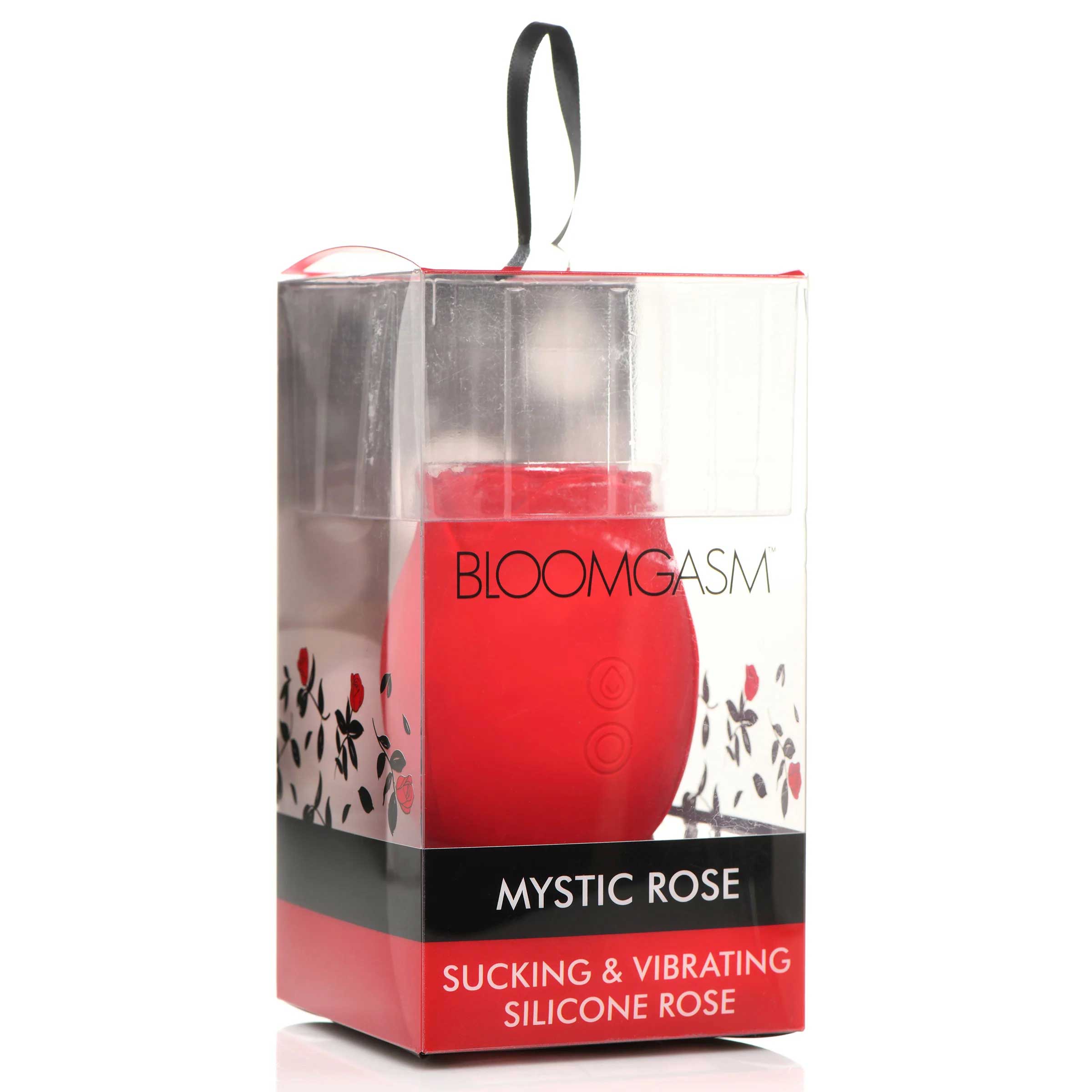 mystic rose sucking and vibrating silicone rose red