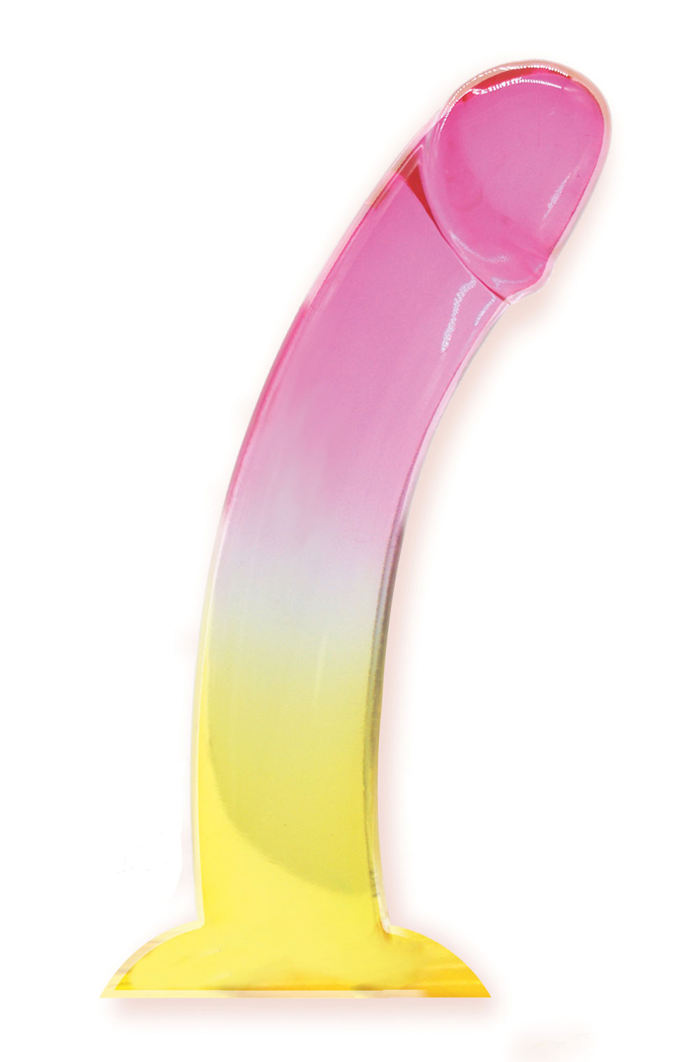 shades, 8.25" smoothie jelly tpr gradient dong pink and yellow