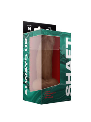 shaft model n 7.5 inch liquid silicone dong with balls oak
