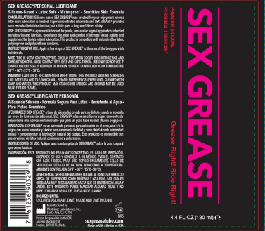 sex grease silicone based 4.4 oz sex grease silicone based 4.4 oz