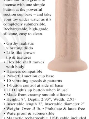 7 inch girthy vibrating dong light
