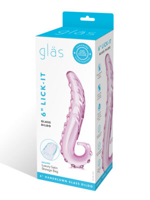 6 inch lick it glass dildo