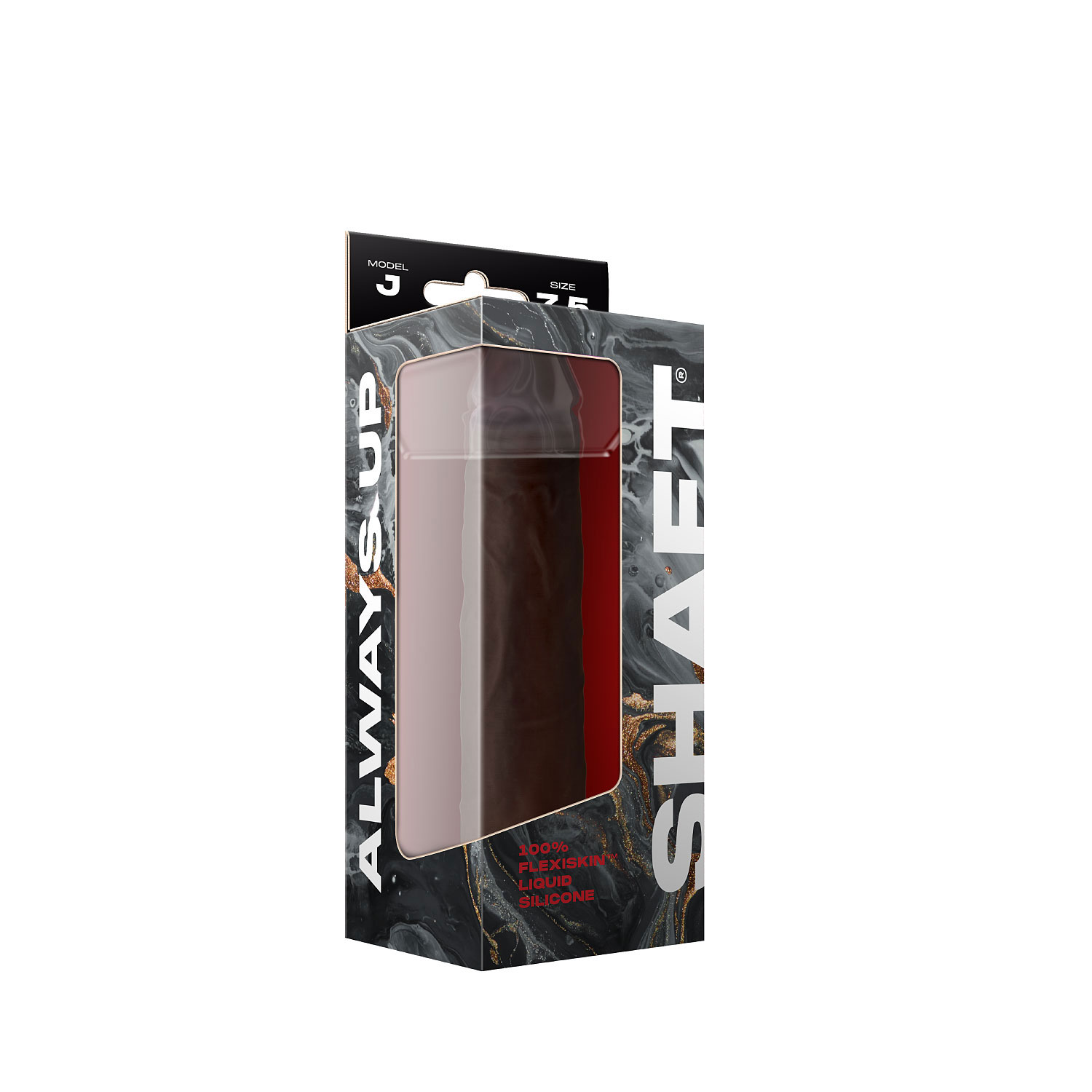 shaft model j 7.5 inch liquid silicone dong mahogany