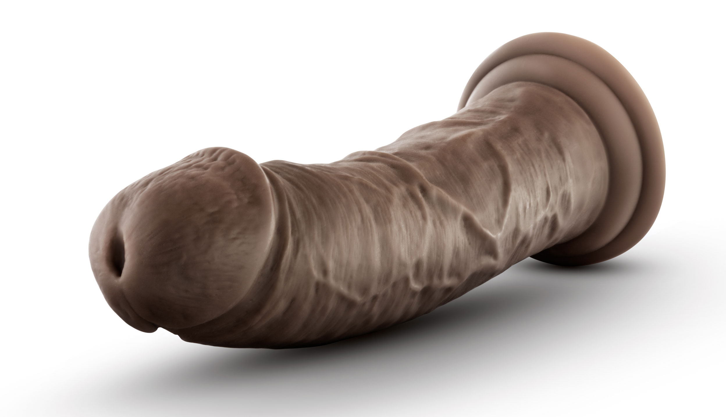 dr. skin silicone dr. shepherd 8 inch dildo with suction cup chocolate
