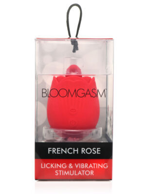 bloomgasm french rose licking and vibrating stimulator red