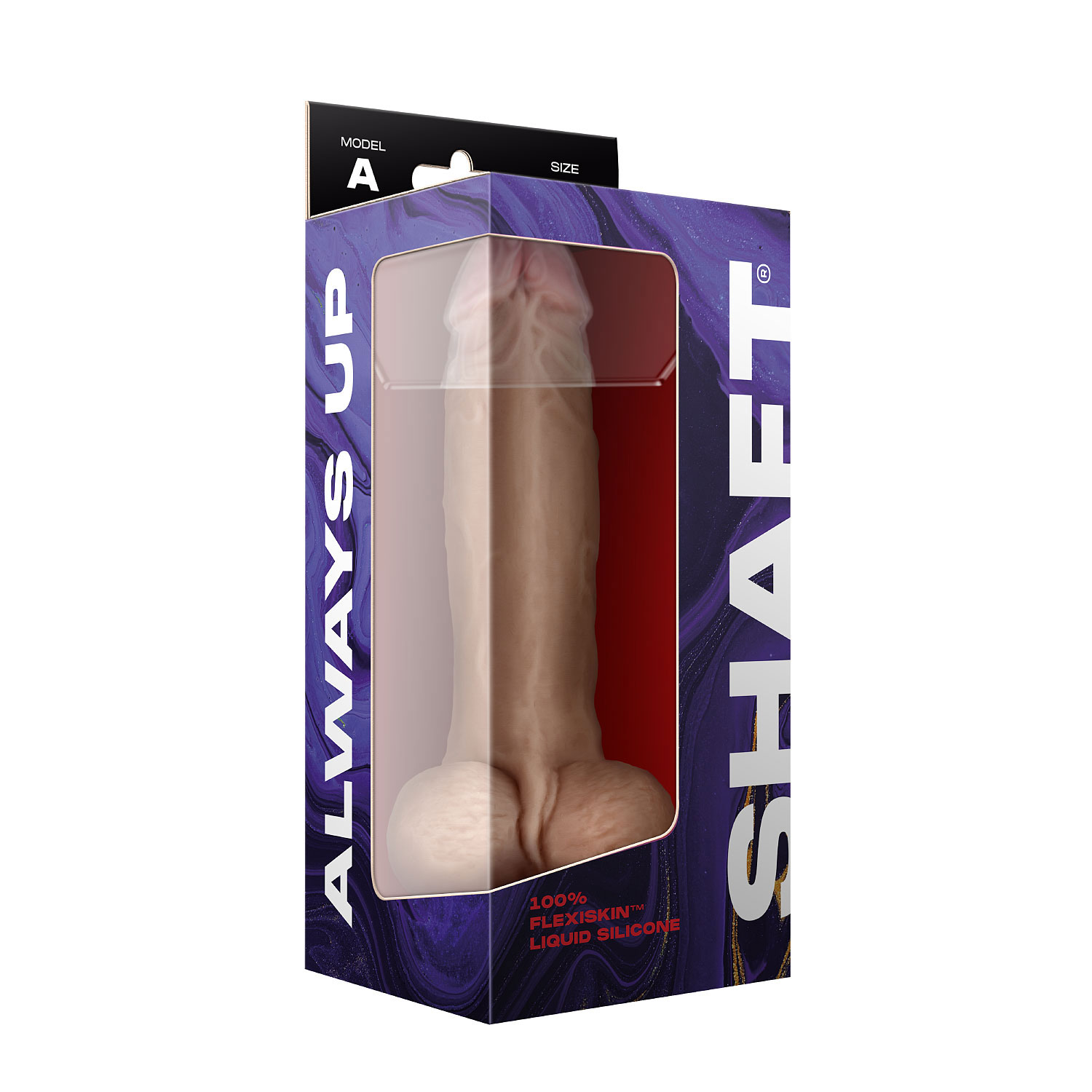 shaft model a 9.5 inch liquid silicone dong with balls pine