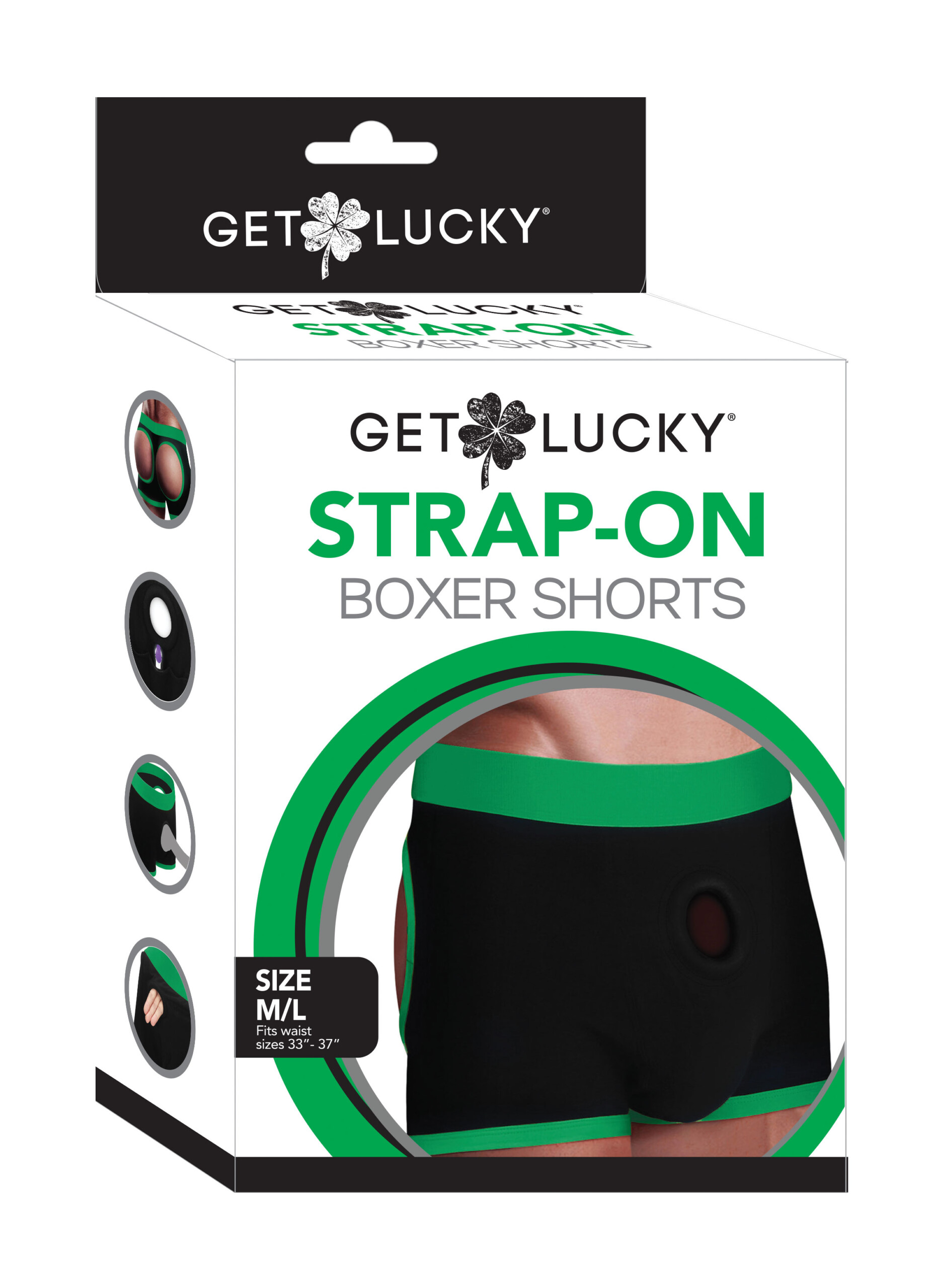 strap on black/green boxers m/l