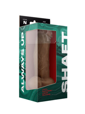 shaft model n 8.5 inch liquid silicone dong with balls oak