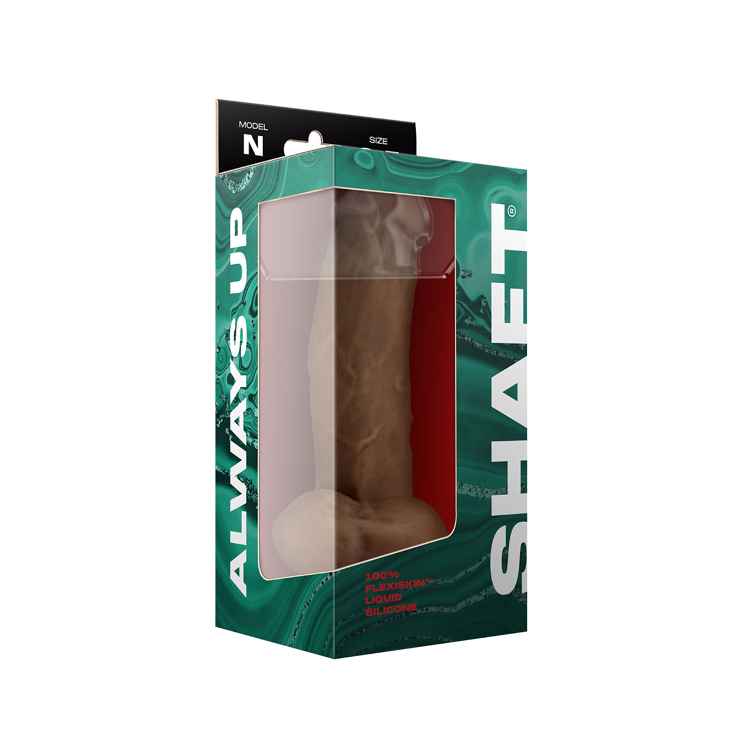 shaft model n 8.5 inch liquid silicone dong with balls oak shaft model n 8.5 inch liquid silicone dong with balls oak