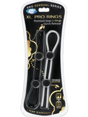 cloud 9 pro sensual xl cock ring 2 pack black/white