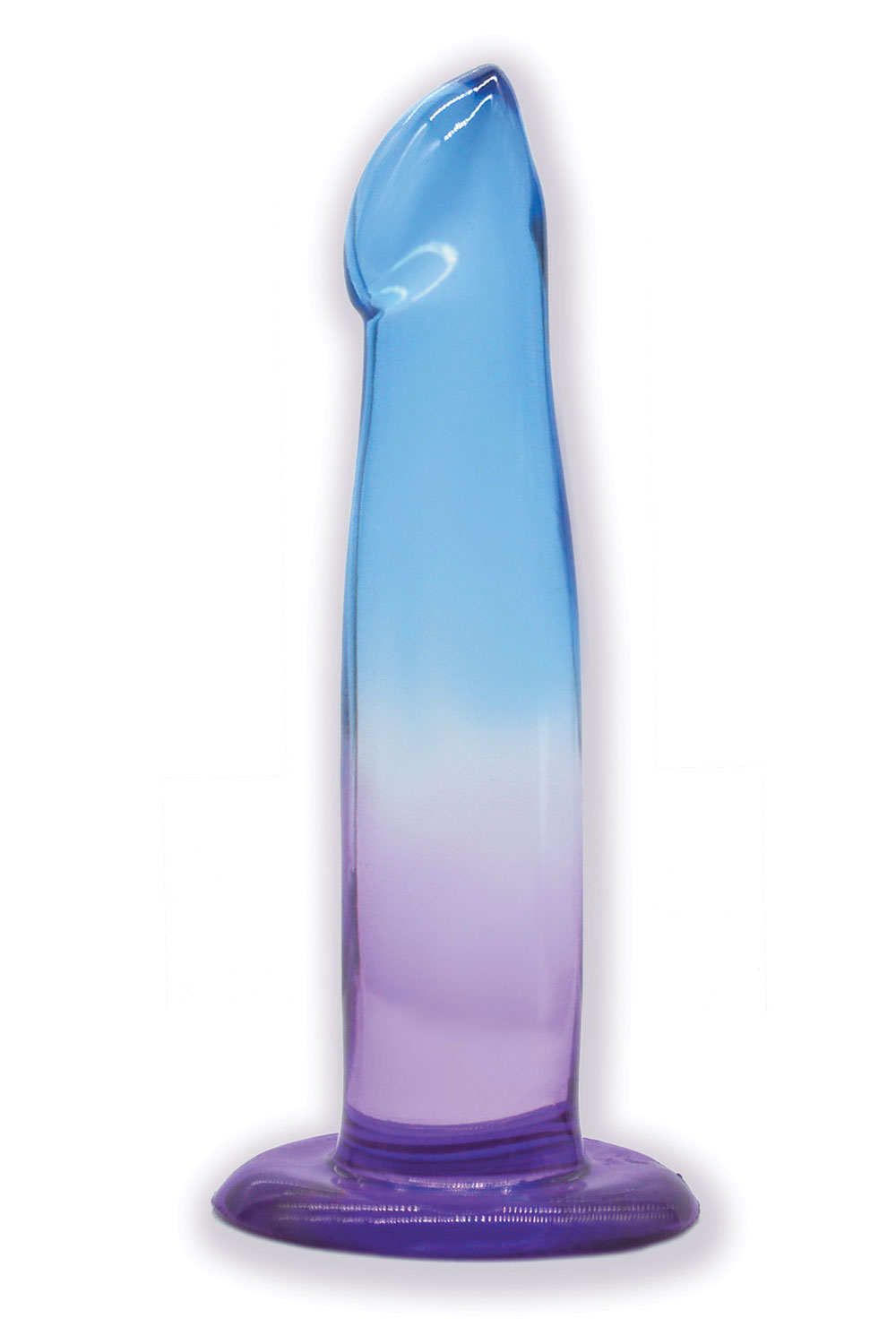 shades, 6.25" g spot jelly tpr gradient dong blue and purple