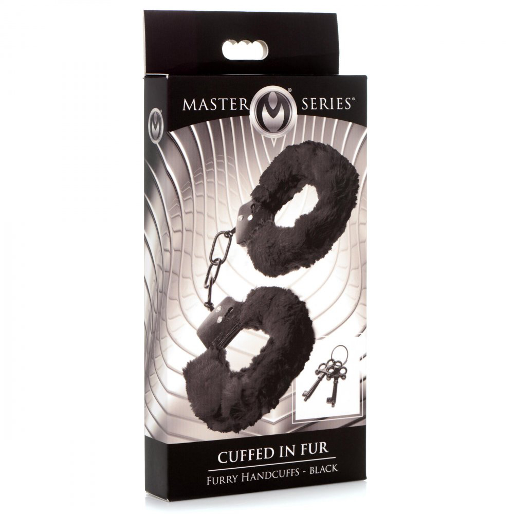 cuffed in fur furry handcuffs black cuffed in fur furry handcuffs black