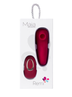 remi 15 function rechargeable remote control suction panty vibe red