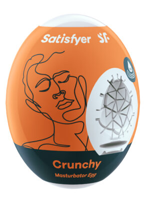 satisfyer masturbator egg crunchy orange