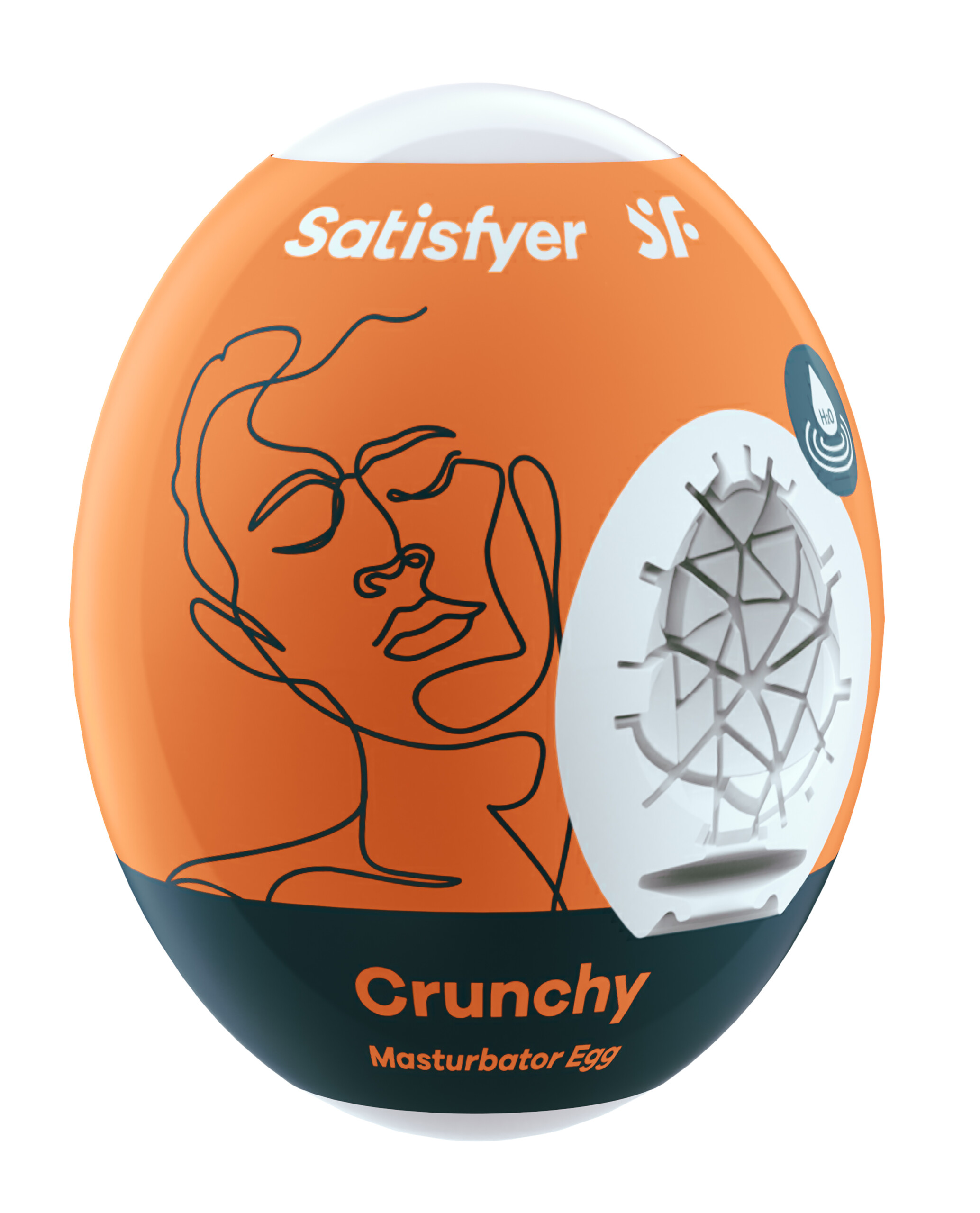 satisfyer masturbator egg crunchy orange