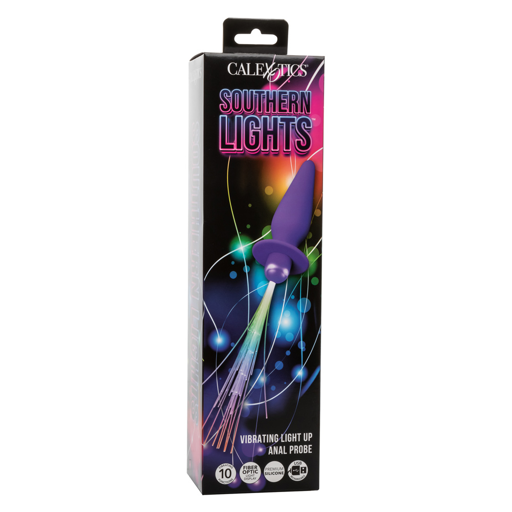 southern lights vibrating light up anal probe purple southern lights vibrating light up anal probe purple