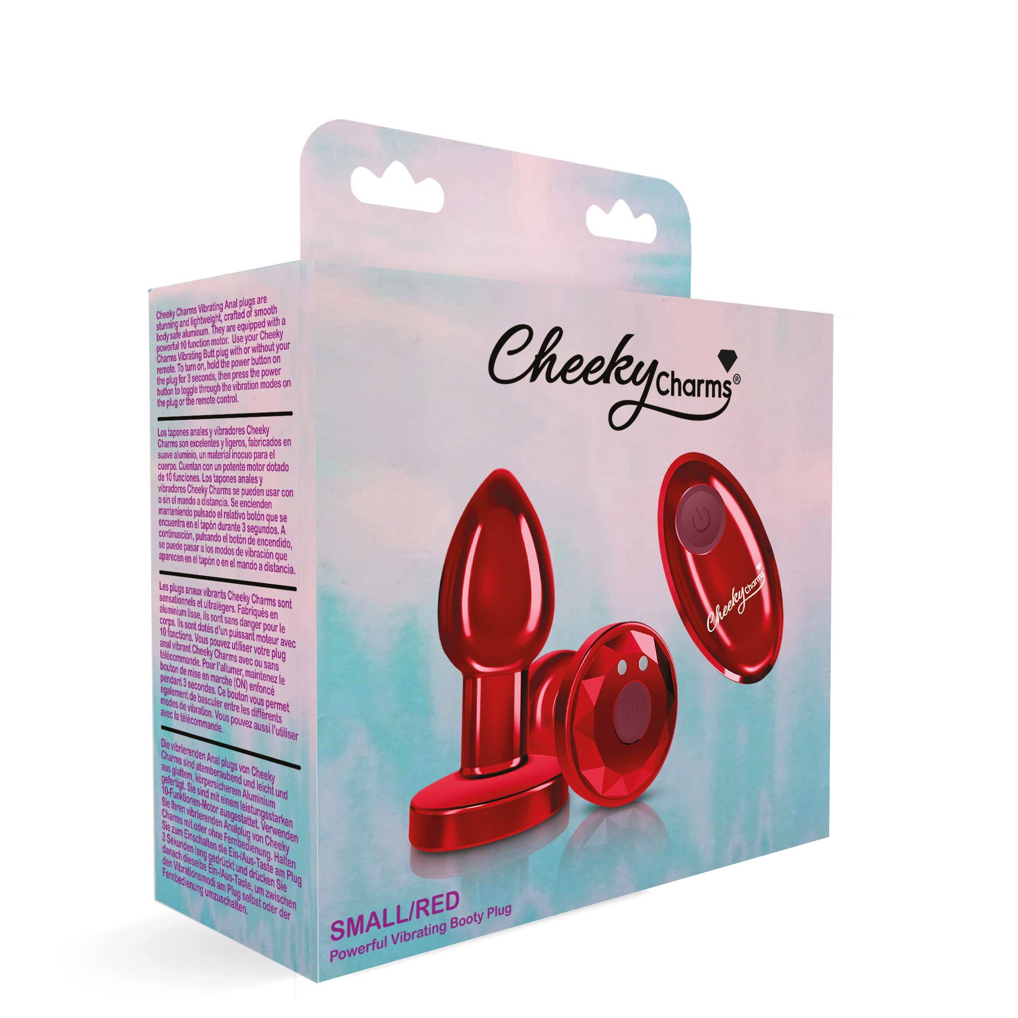 vibrating red metal remote plug small