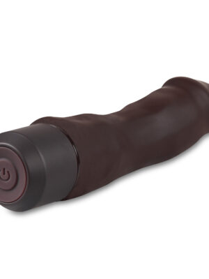 dr. skin silicone dr. steve 7 inch vibrating dildo brown