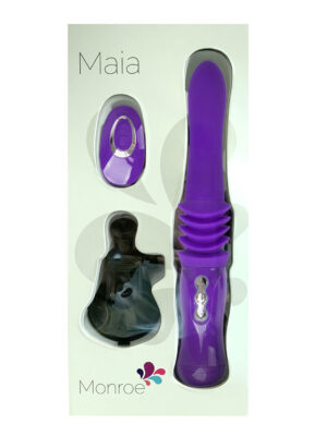 monroe usb rechargeable silicone thrusting portable love machine purple