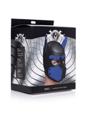 spike neoprene puppy hood blue spike neoprene puppy hood blue