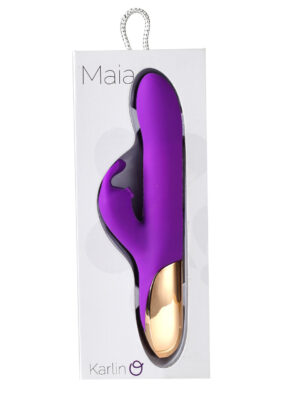 karlin usb rechargeable 10 function rabbit vibrator purple