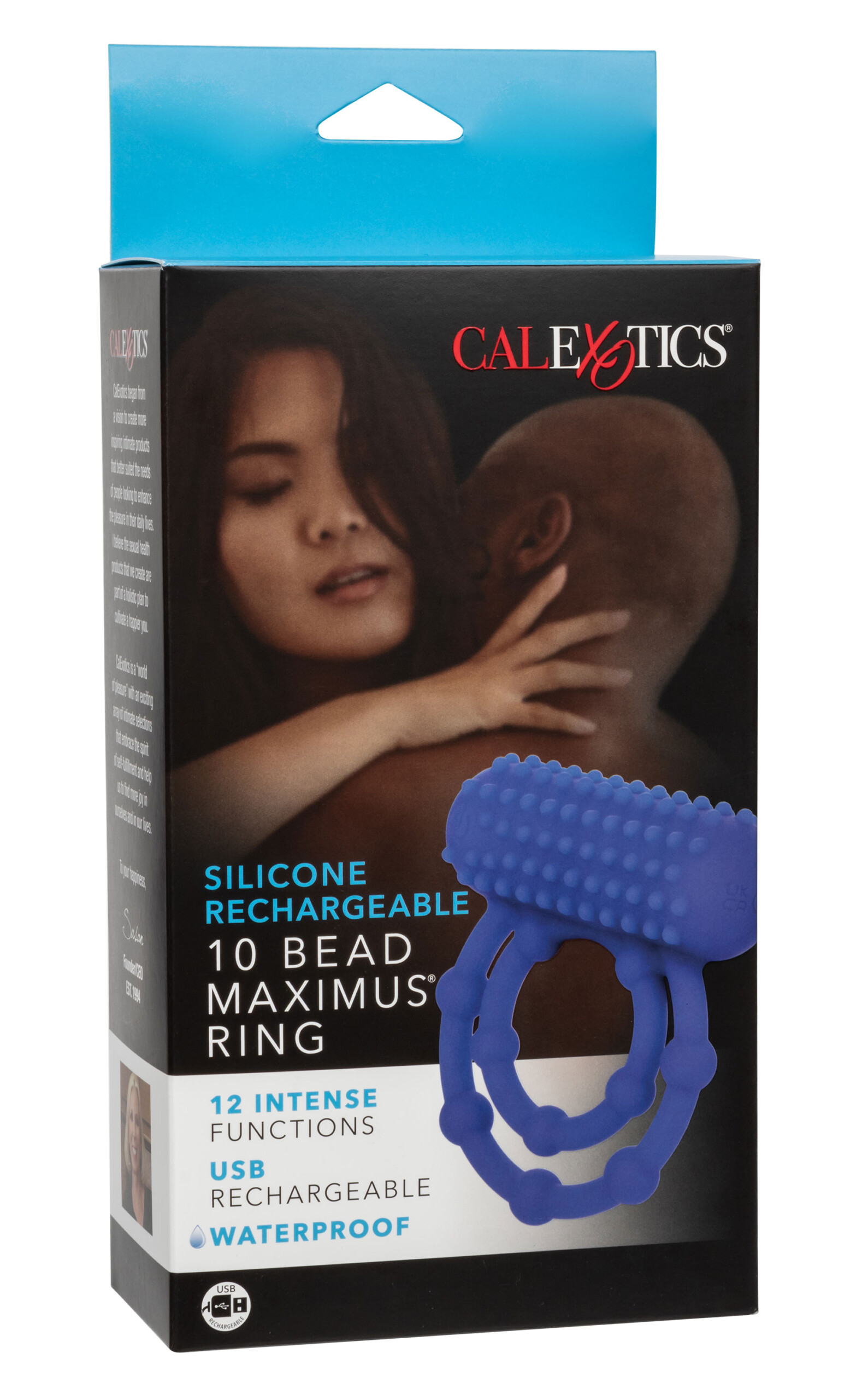 silicone rechargeable 10 bead maximus ring blue silicone rechargeable 10 bead maximus ring blue