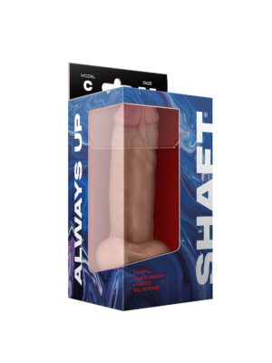shaft model c 7.5 inch liquid silicone dong with balls pine