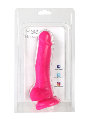 billee realistic silicone dong neon pink
