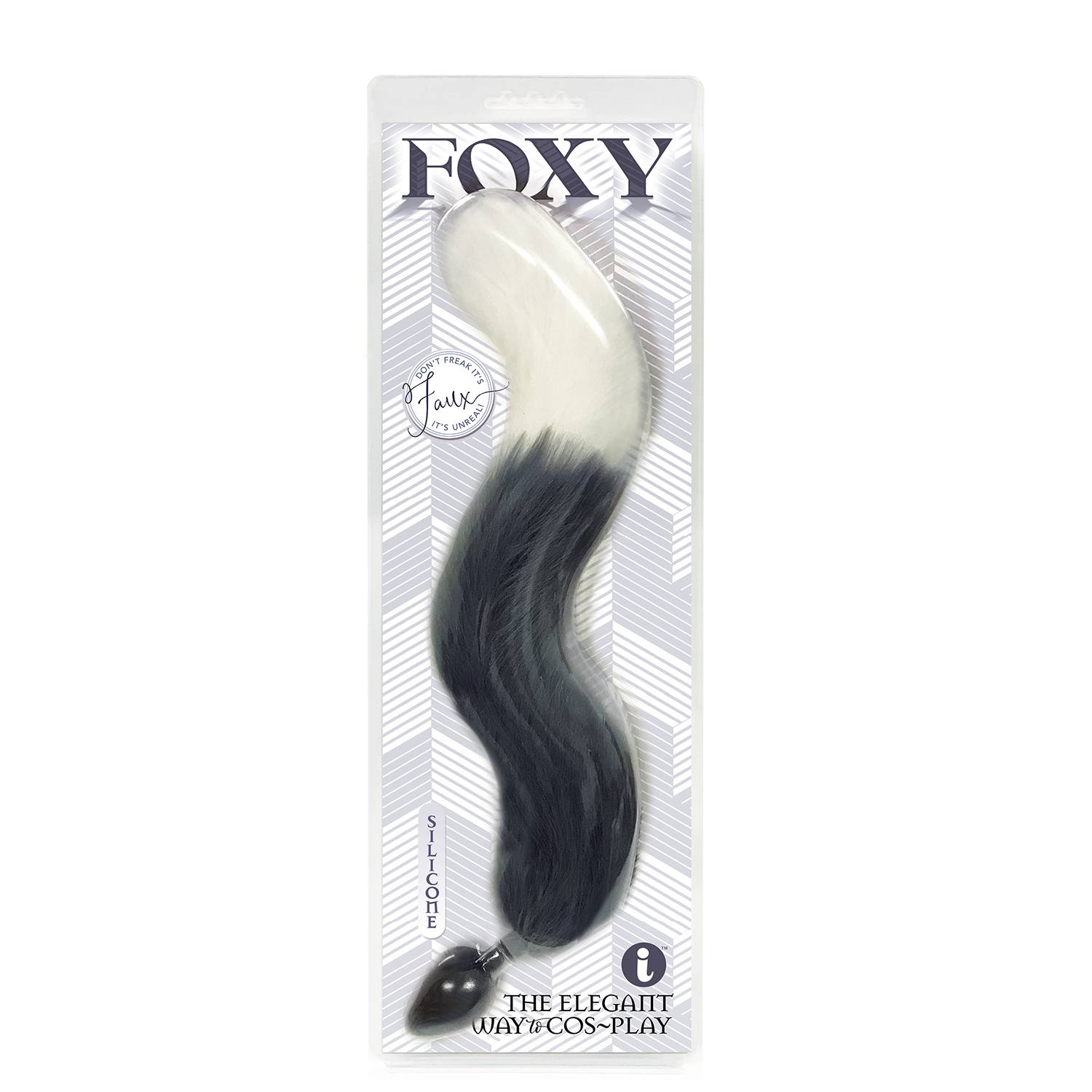foxy fox tail silicone butt plug grey foxy fox tail silicone butt plug grey
