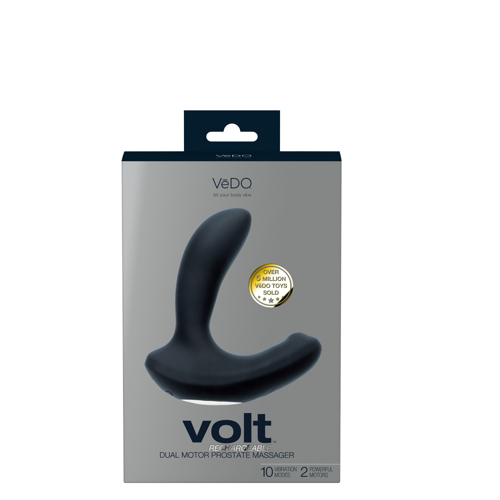 volt rechargeable prostate vibe black