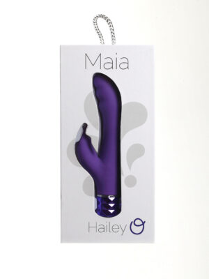 hailey 10 function vibrating rechargeable dual vibe purple