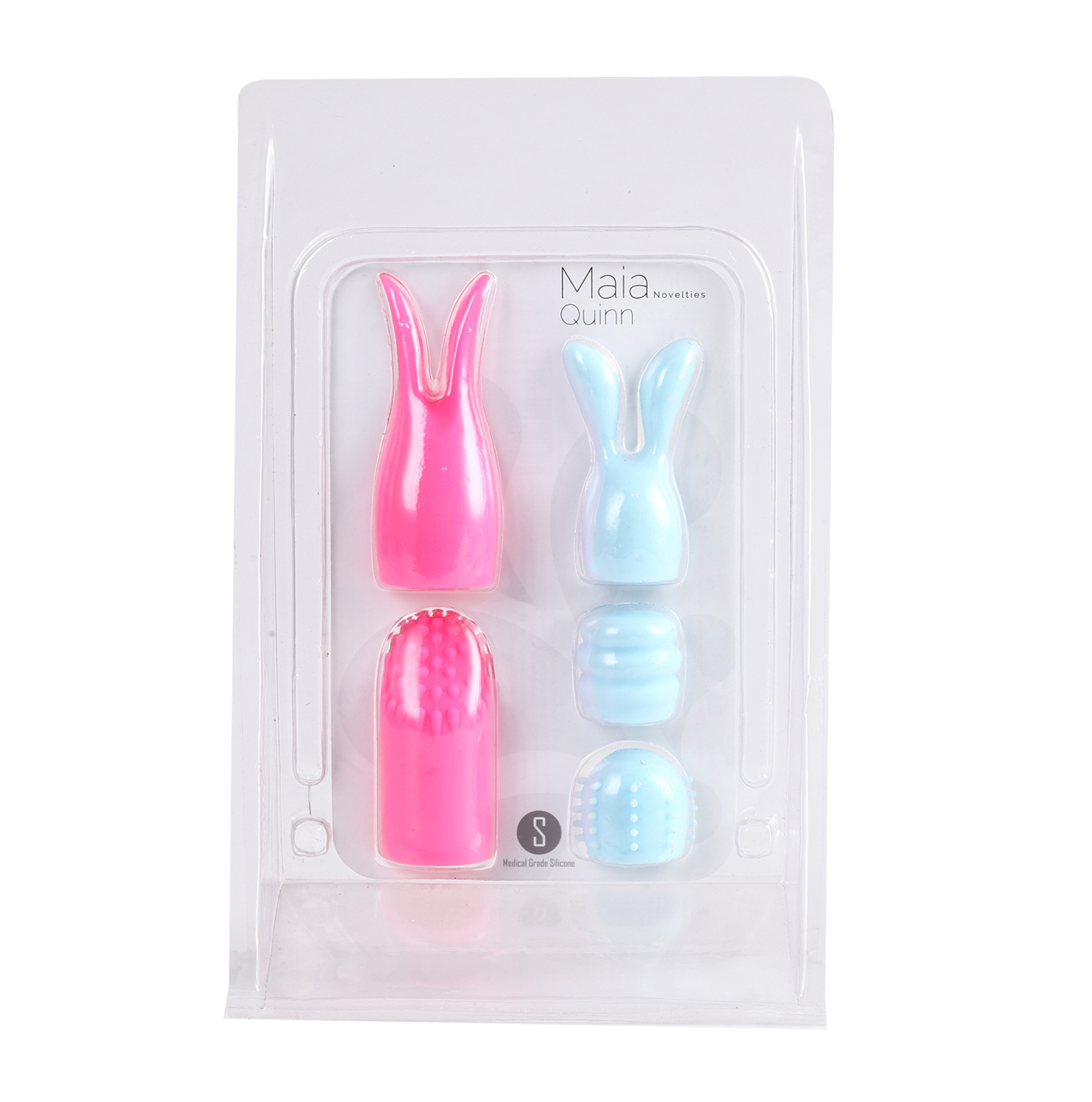 quinn 5 piece silicone attachments pink/blue