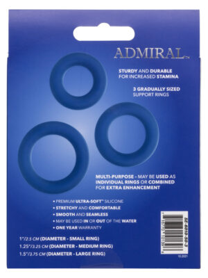 admiral universal cock ring set blue