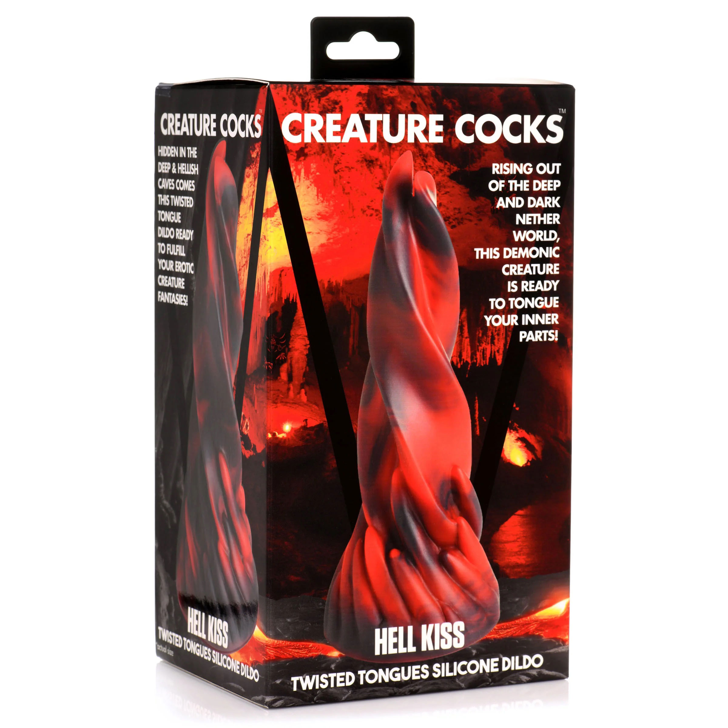 hell kiss twisted tongues silicone dildo red hell kiss twisted tongues silicone dildo red