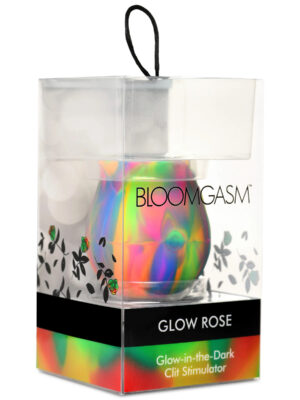glow rose glow in the dark rose clit stimulator rainbow