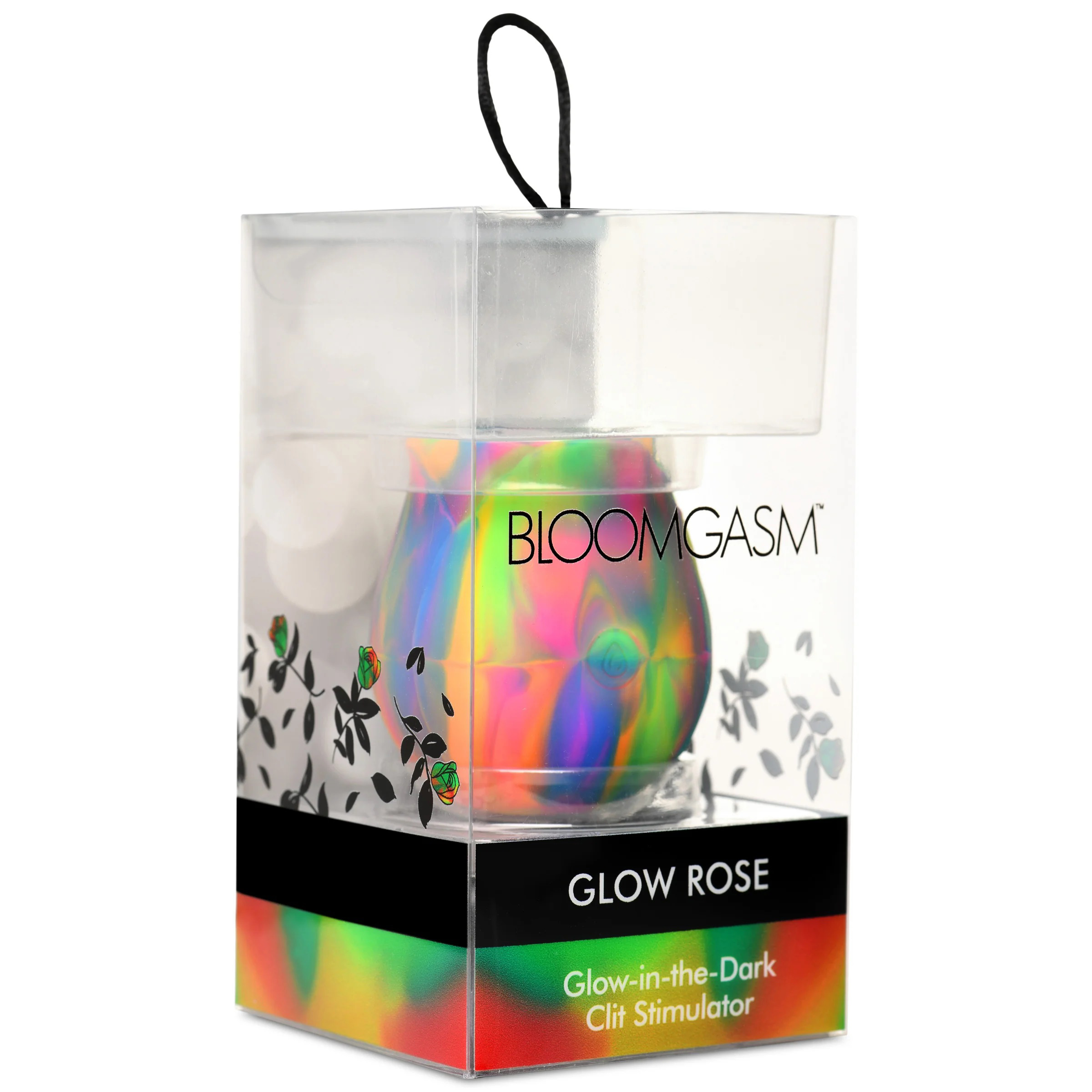 glow rose glow in the dark rose clit stimulator rainbow