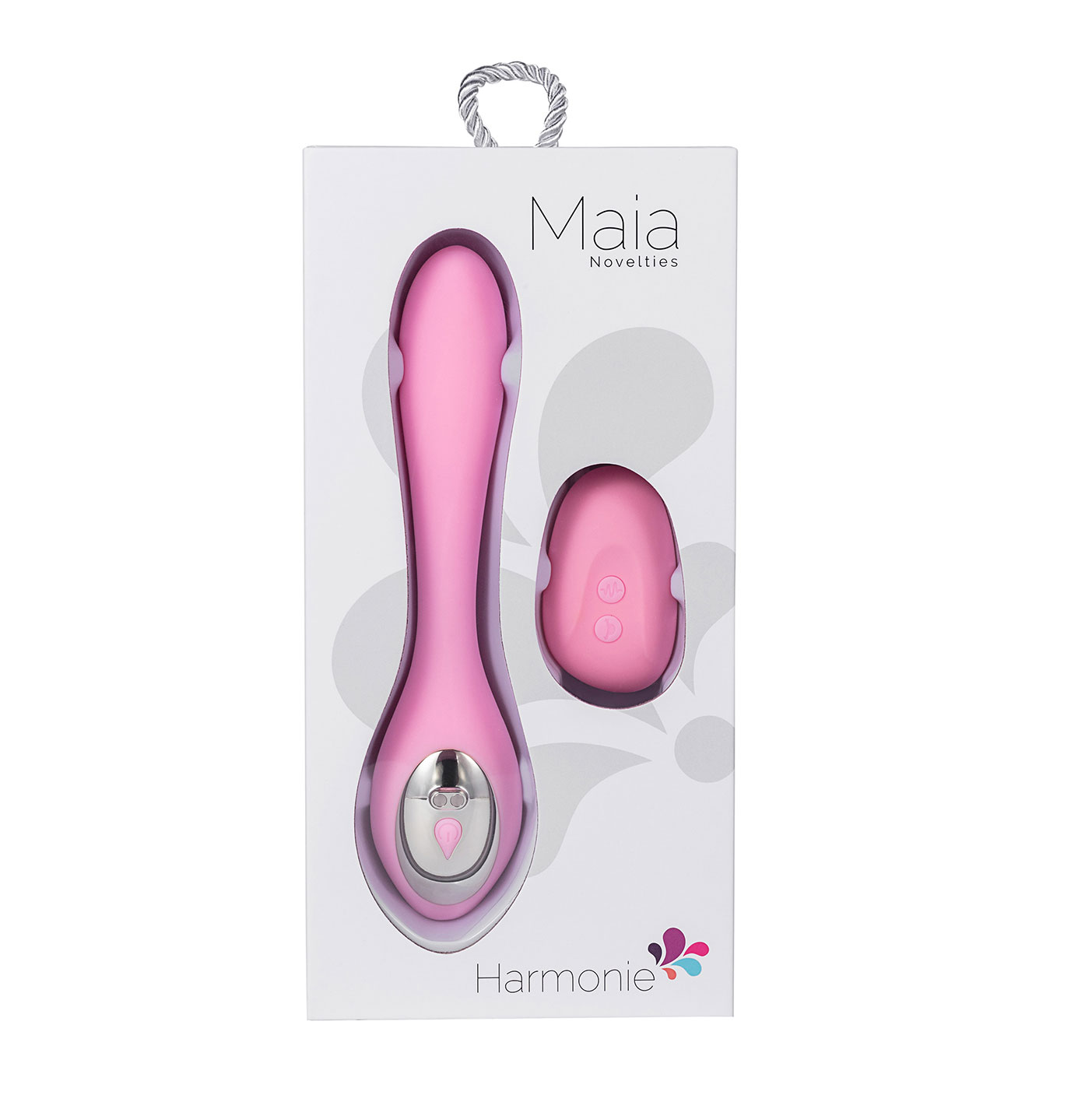 harmonie rechargeable remote silicone bendable vibrator pink