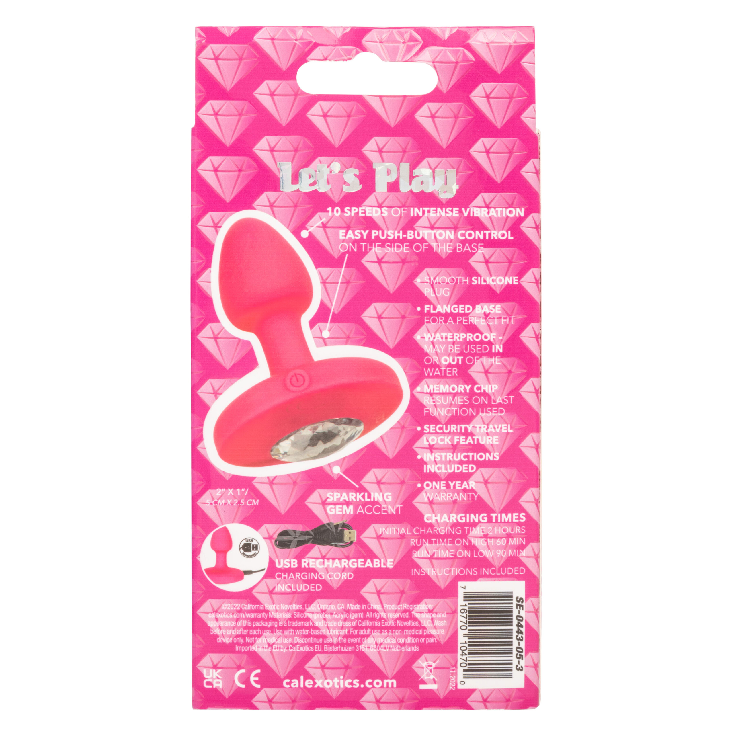 cheeky gems small rechargeable vibrating probe vibrating probe pink