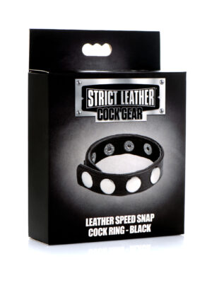 cock gear leather speed snap cock ring black
