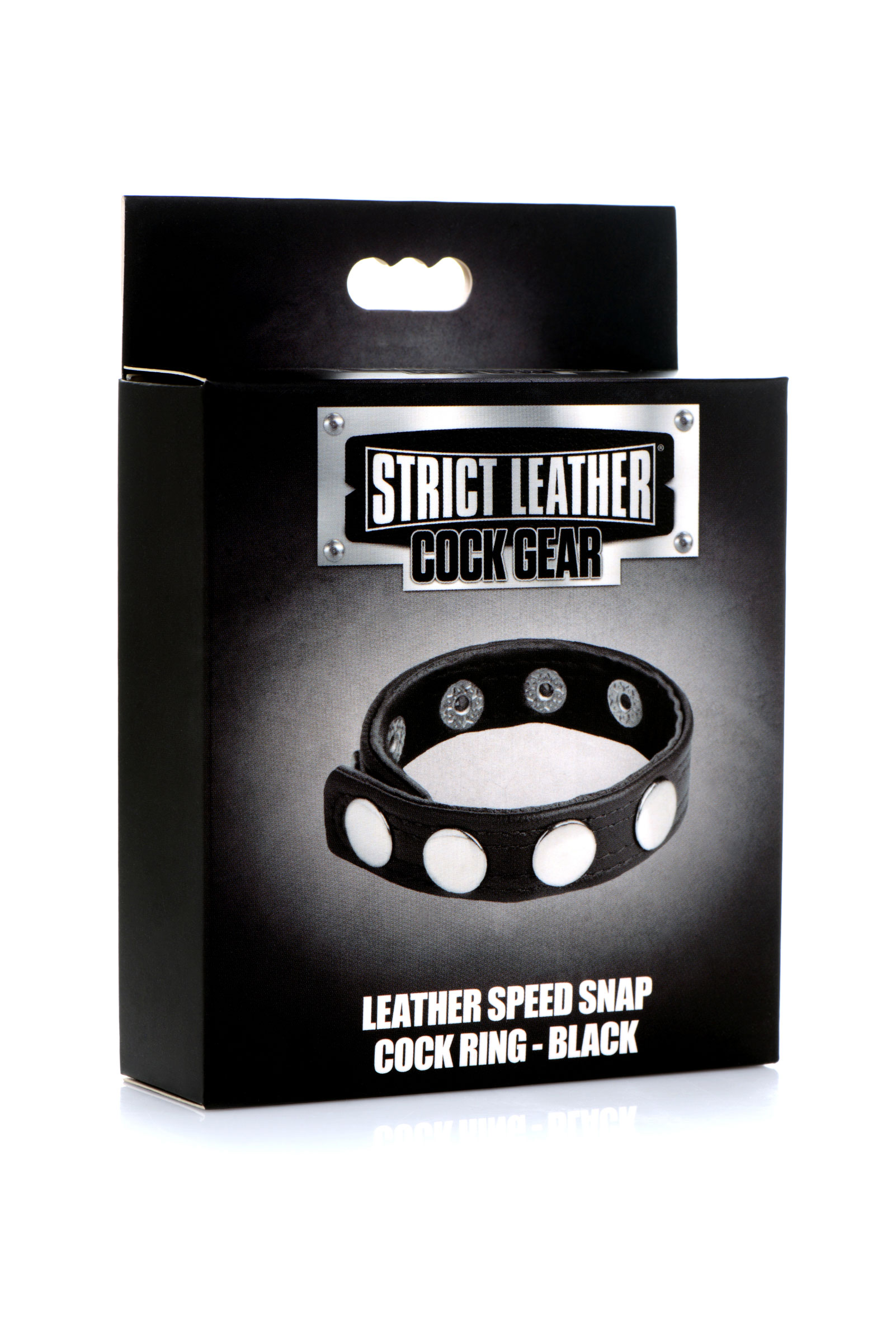 cock gear leather speed snap cock ring black